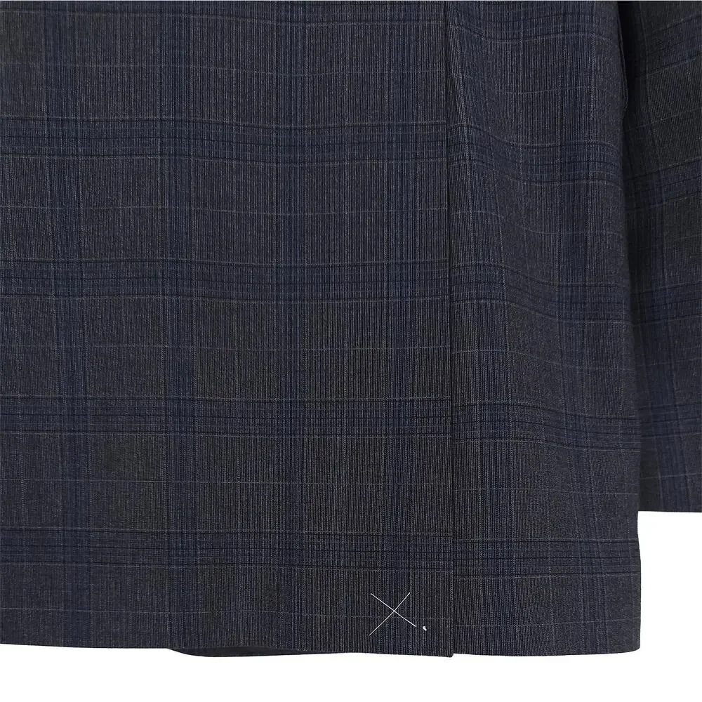 DKNY Mens Modern Fit Suit Jacket Blazer 40R Dark Grey Blue Plaid Stretch NWT